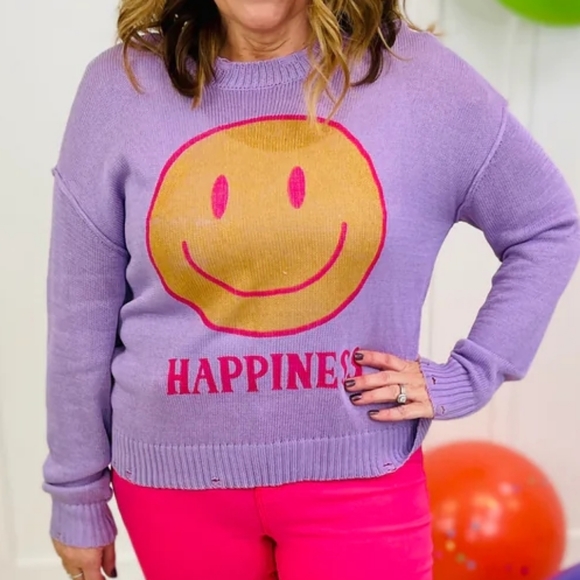 Kori America NWT Smiley Face Sweater Medium. - Picture 2 of 11